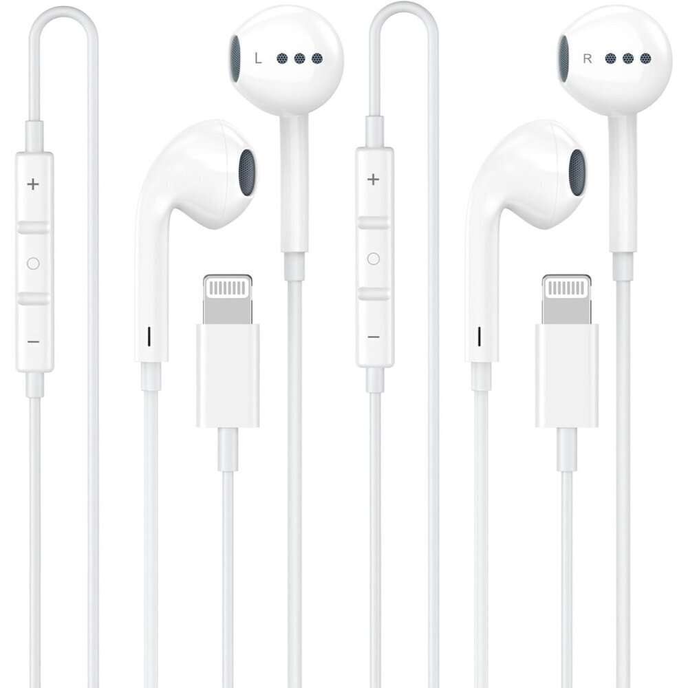 Plug and Play] 2 Pack for iPhone Headphones Wired Earbuds/Earphones with Built-i